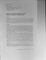 Influence of Glyphosate Herbicide on Small- Mammal Populations in Western Oregon