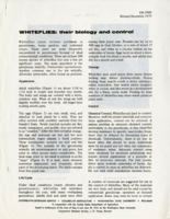 Whiteflies: their biology and control