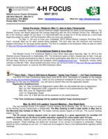 WSU Klickitat County Extension 4-H Focus, May 2015