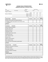 Judging Public Presentations