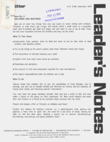 Lesson No. 4, Mealtimes and bedtimes