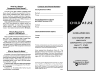 Child Abuse: Information for WSU Cooperative Extension Faculty, Staff, and Volunteers
