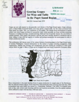 Growing grapes for wine and table in the Puget Sound region