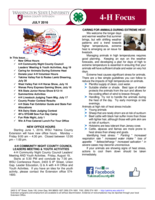 WSU Yakima County Extension 4-H Focus, July 2016