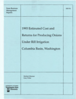 1993 estimated cost and returns for producing onions under rill irrigation, Columbia Basin, Washington