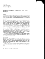 Geophysical Investigation of Southeastern Puget Sound, Washington