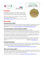 CloverGram, October 19, 2018