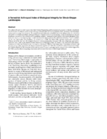 A terrestrial arthropod index of biological integrity for shrub-steppe landscapes