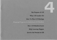 Planning programs for individual 4-H members