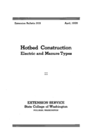 Hotbed construction: Electric and manure types