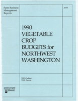 1990 vegetable crop budgets for northwest Washington