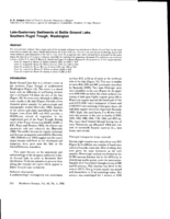 Late-Quaternary Sediments at Battle Ground Lake, Southern Puget Trough, Washington