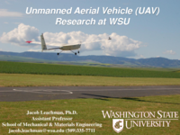 Unmanned Aerial Vehicle (UAV) Research at WSU