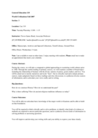 Syllabus General Education 110 Section 3