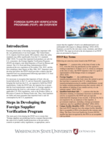 Foreign Supplier Verification Programs (FSVP) : an overview