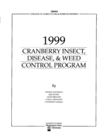 1999 cranberry insect, disease, & weed control program