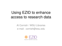 Using EZID to enhance access to research data