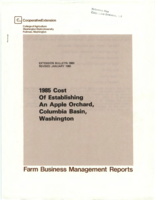 1985 cost of establishing an apple orchard, Columbia Basin, Washington