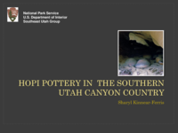 Hopi pottery in the Southern Utah Canyon Country.