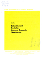 Establishment costs for concord grapes in Washington