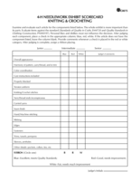 4-H Needlework Exhibit Score Card: Knitting and Crocheting