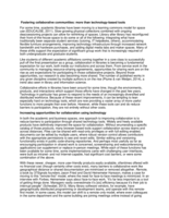 Fostering collaborative communities: more than technology-based tools