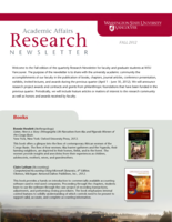 WSU Vancouver Academic Affairs Research Newsletter, Fall 2012