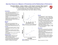 Slow eye closure as a measure of drowsiness and its relationship to performance