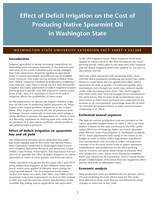 Effect of deficit irrigation on the cost of producing native spearmint oil in Washington state