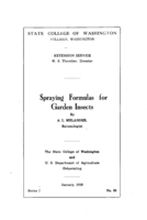 Spraying formulas for garden insects