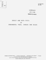 Control of insect and mite pests of ornamental trees and shrubs