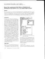 Beaver Dam Locations and Their Effects on Distribution and Abundance of Coho Salmon Fry in Two Coastal Oregon Streams