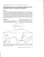 A Small Mammal Fauna from the Touchet Beds of Walla Walla County, Washington: Support for the Multiple-Flood Hypothesis Abstract