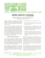 Central irrigated Washington weed control guide: Sprinkler application of herbicides