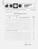 Leadership record, unit III
