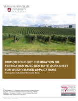 Drip or solid-set chemigation or fertigation injection rate worksheet for weight-based applications