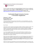 Snohomish/Skagit Extension Forestry E-Newsletter, February 13, 2009