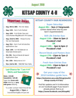 Kitsap County 4-H Newsletter, August 2018