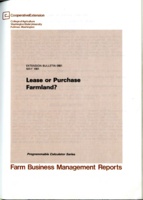 Farm business management reports: Lease or purchase farmland?
