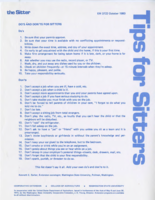 Do's and don'ts for sitters