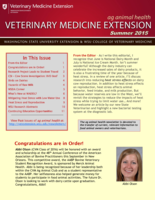 Veterinary Medicine Extension Newsletter, Summer 2015