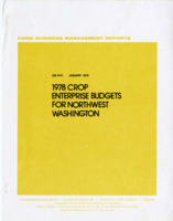 1978 Crop enterprise budgets for Northwest Washington