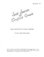 Seed sources of certified cereals