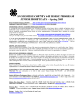 Junior Hoofbeats, Spring 2009