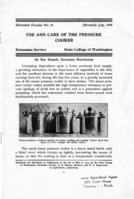 Use and care of the pressure cooker