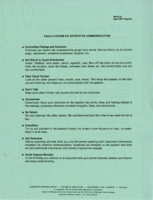 Facilitators of effective communication