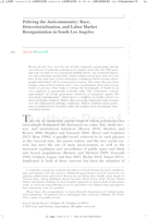 Policing the anticommunity: Race, deterritorialization, and labor market reorganization in South Los Angeles