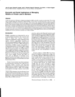 Economic and Social Implications of Managing Wildlife on Private Land in Montana