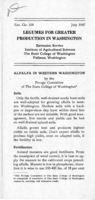 Legumes for greater production in Washington: alfalfa in western Washington