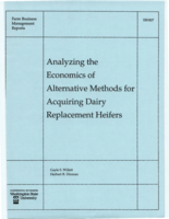Analyzing the economics of alternative methods for acquiring dairy replacement heifers